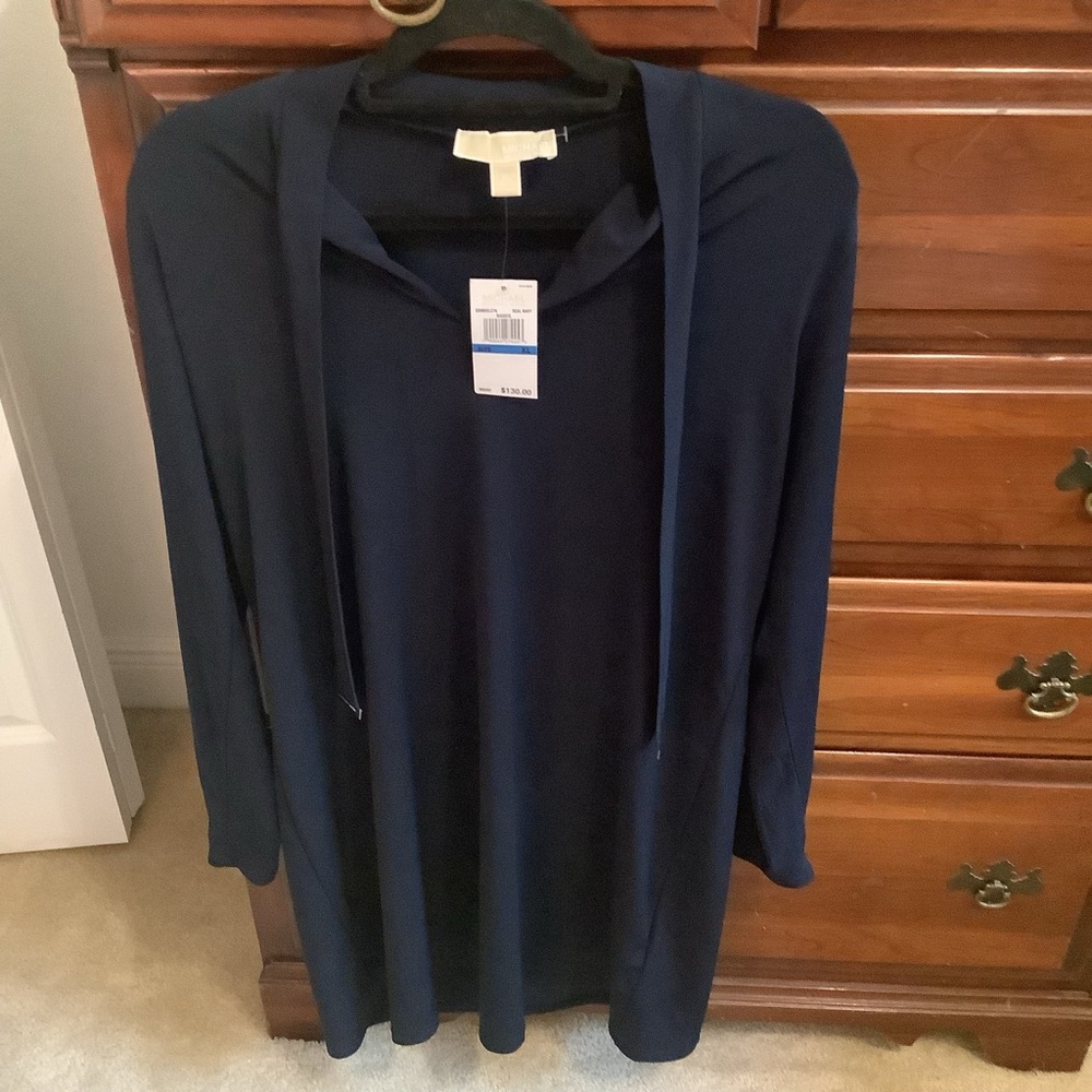 Michael Kors Navy Long Sleeve Dress